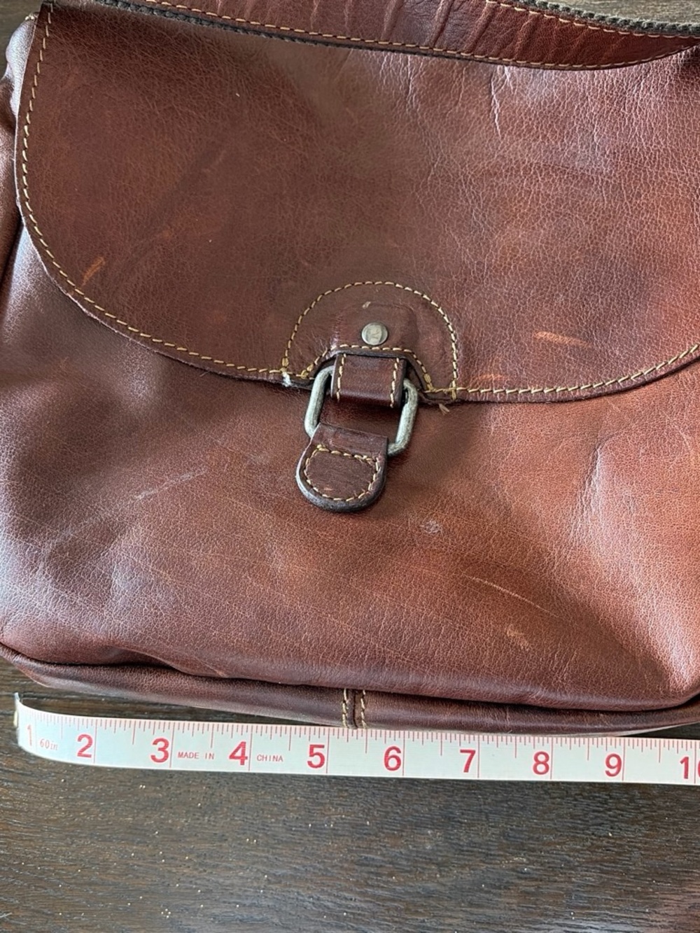 Women’s Brown Leather Messenger Style Bag
